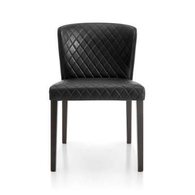 Black White Diamond Mesh Leather Chair Dining Chair Living Room Chair Hotel Chair