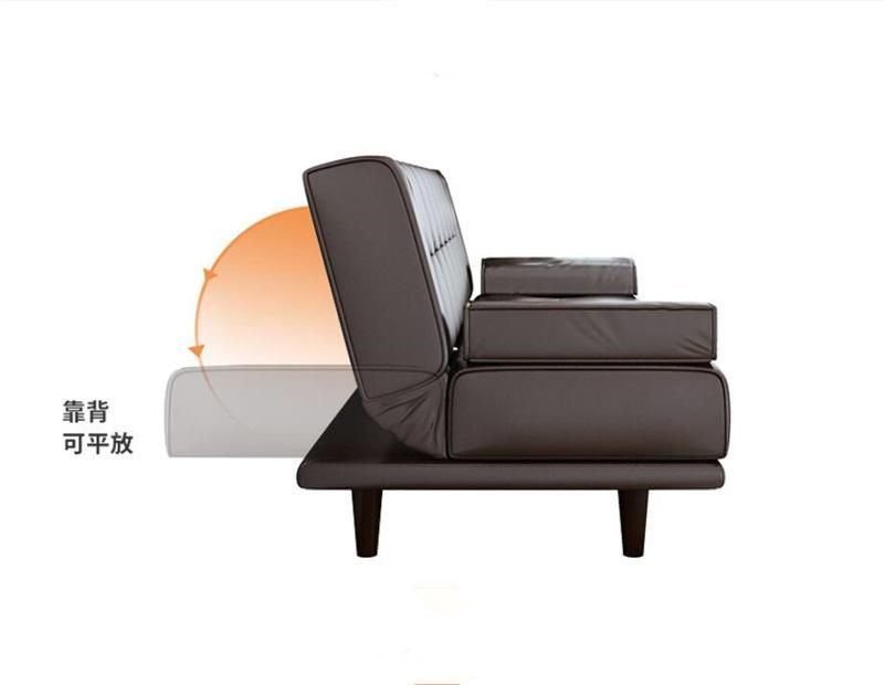 Multifunctional Dual-Purpose Simple Modern Leather Sofa Bed