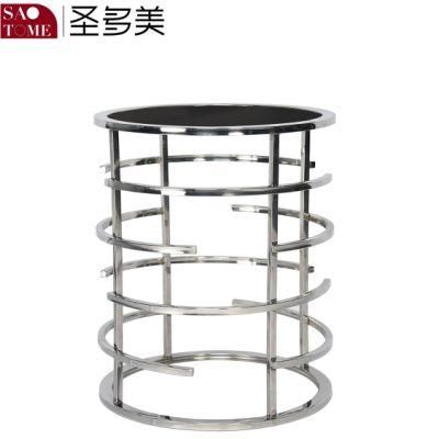 Household Round Metal Frame End Table