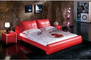 Luxury Modern Genuine Leather Bed 626#