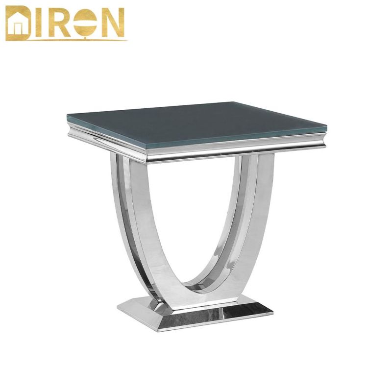 Commercial Stainless Steel Living Room Restaurant Dining Room Furniture Sofa Chair Side Table