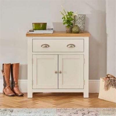 Cream Painted 2 Door 1 Drawer Small Sideboard