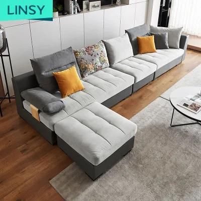 Linsy New Modern Sectional China Fabric Sofa Set 996