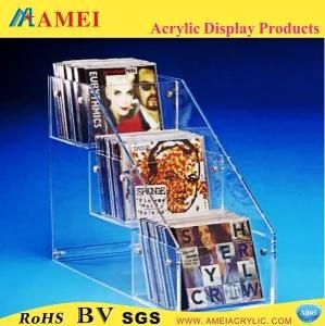 3 Tier Knock-Down Clear Acrylic CD Rack/ Display/ Holder (AM-C099)