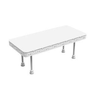 White Artificial Stone Coffee Table Rectangular Artificial Stone Coffee Table Modern Multifunctional Coffee Table