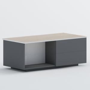Discount Office Modrrn Furniture Wood with Cabinet Open Space Coffee Table