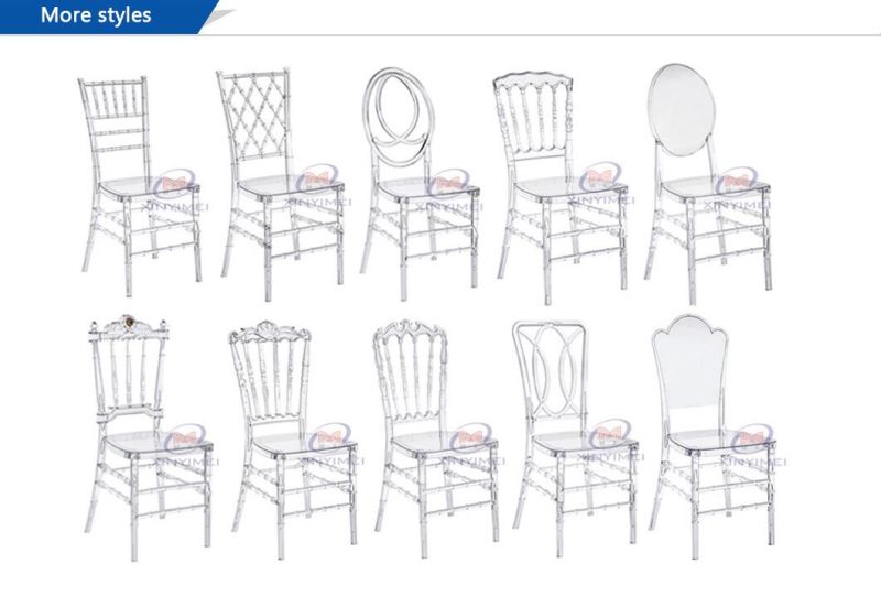 China Popular Sale Ice Clear Resin Chiavari Chair