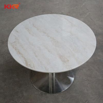 Custom Modern Restaurant Home Furniture Marble Pattern Top Dining Stone Table