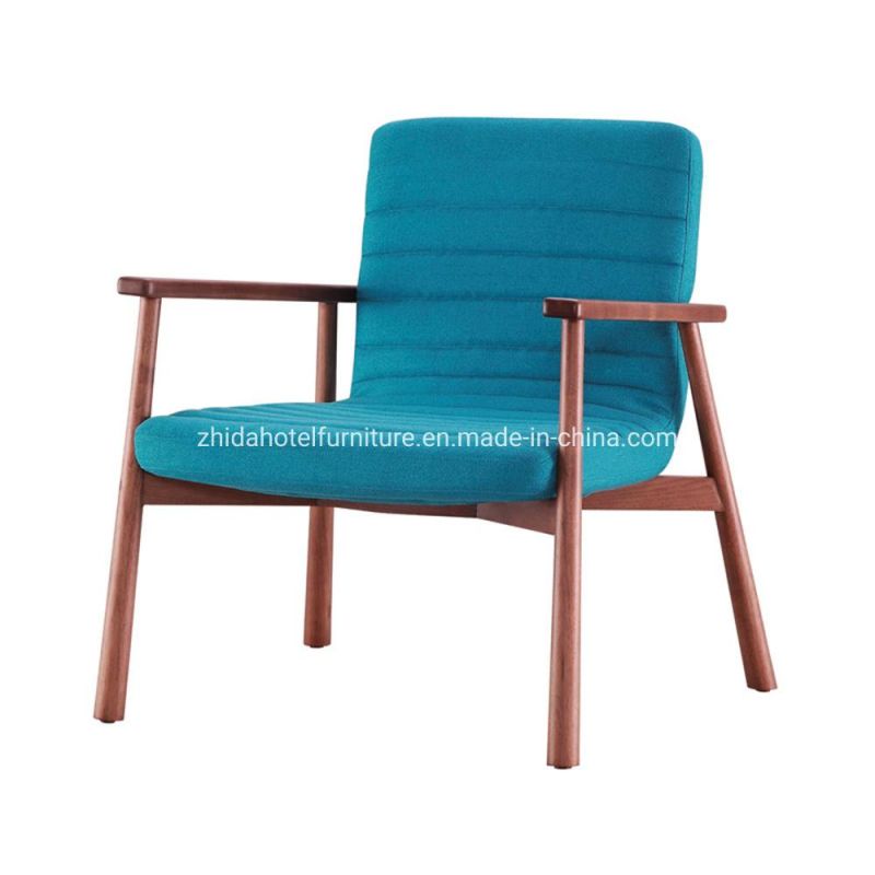 Leisure Style Wooden Living Room Furniture Solid Wood Frame Hotel Chair