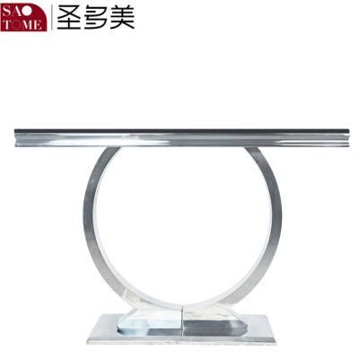 Modern Practical Living Room Furniture Stainless Steel Glass Console Table
