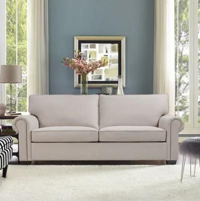 Rolled Arm Lancaster Fabric Sofa Loose Back Couch Soft Seating Classic Upholstered Furniture Set for Home