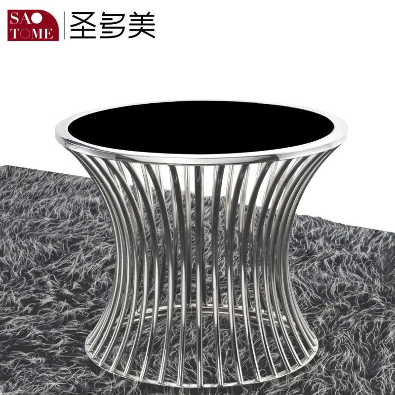 Modern Simple Living Room Furniture Stainless Steel Round End Table