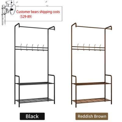 Space-Saving Hanging Rods Shoes Clothes Steel Rack