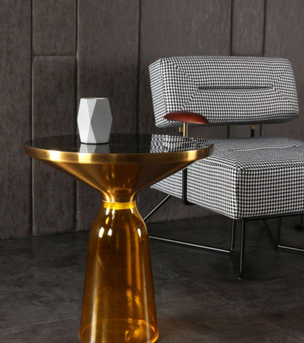 Glass Base Metal Furniture End Table Coffee Table Side Table