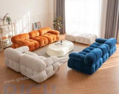 Ins Popular Sectional Combination Square Modular Corner Floor Couch Lounge Fashion Sofa