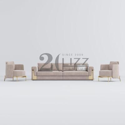 2022 Latest New Design Modern Leisure Hotel Home Decorative Furniture Set European Living Room Fabric White Sofa