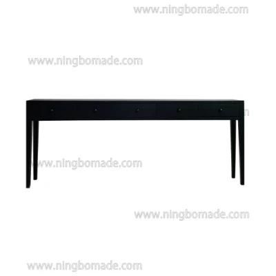 Classic Contemporary Interiors Furniture Black Poplar Wood Console Table