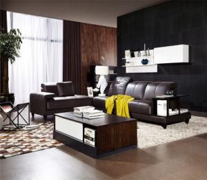 Chinese Modern Style Leather Sofa in Living Room