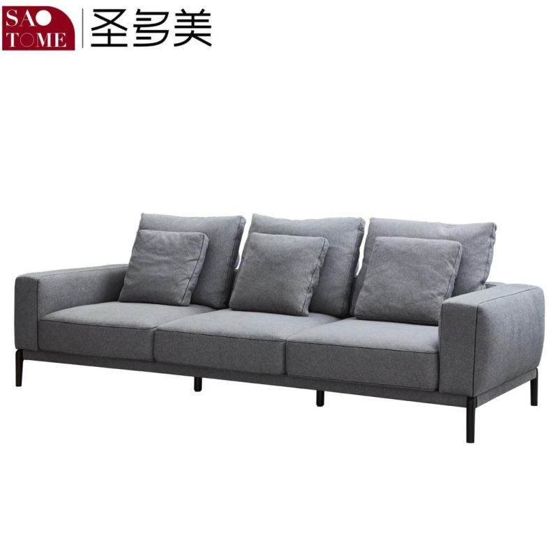 Simple Sofa Small Family Living Room Three Person Novartis Genuine Leather Sofa