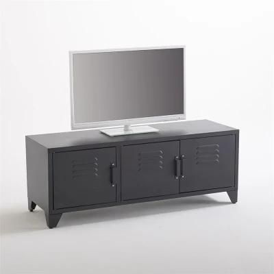 2021 High Quality Black Wood TV Stand/Cabinet with Heavy Legs