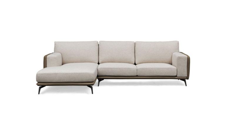 European Style Corner Modern Living Room Leather Sofa Set in Furniture Living Room Sofa