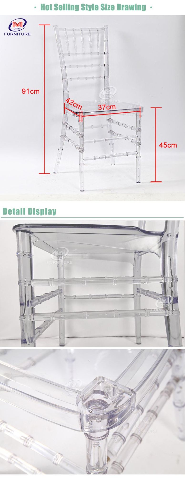Wholesale Stacking Transparent Chiavari Chair