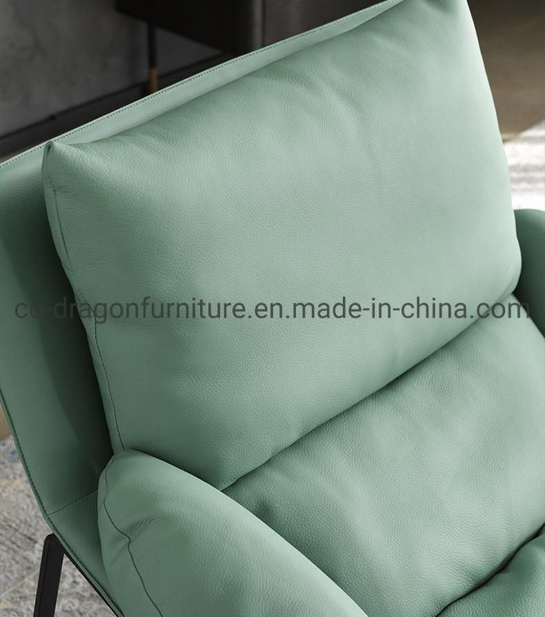 Fashion Luxury Livingroom Furniture Leather Leisure Chair with Metal Legs