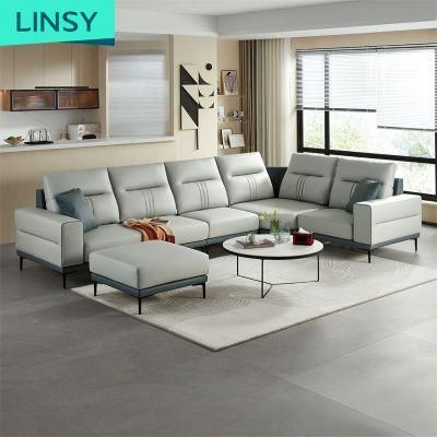 Hot Sale Low Back ISO 8191 Italian Modern Leather Sofa Set Tbs061