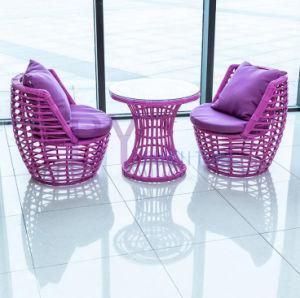 by-483 Manual Wicker Three-Piece Suit Indoor Rattan Belcony Leisure Furniture