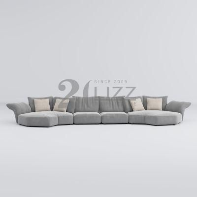 Wholesale High Class Light Grey Lounge Couch Furniture Modern Fabric Living Room Sofa Furniture