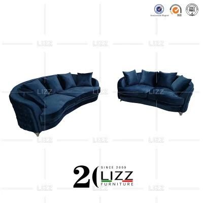 Factory Directly Sale Solid Wood Furniture Modern Design Fabric Living Room Sofa with Coffee Table