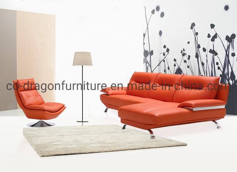 Modern Sofa Lounge Chair with Metal Legs Leather Home Furniture