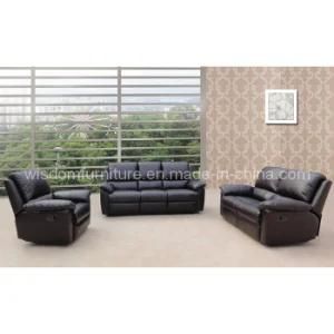 Living Room Sofa, Genuine Leather Recliner Sofa (R-8878)