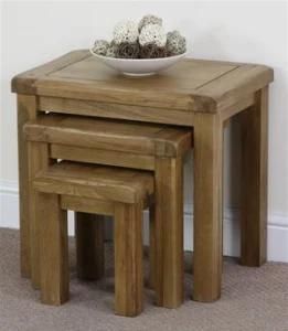 Living Room Furniture/Solid Wood Nest Table of Three (HSRU-0020)