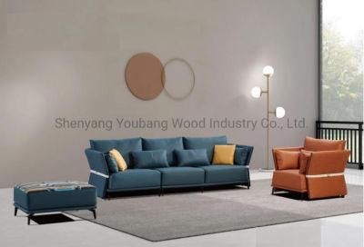 Latest Design Home Furniture Modern Design Couch Set Living Room Fabric Metal Frame Sofa