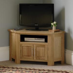 High Quality Solid Oak Corner TV Cabinet