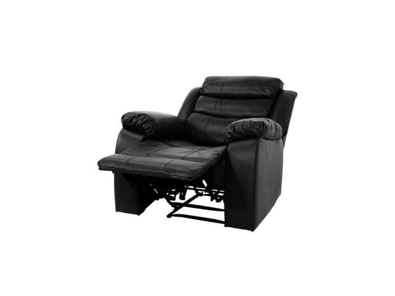 Jky Furniture Leather Manual Recliner Chair with High Quality Padded Seat for Living Room