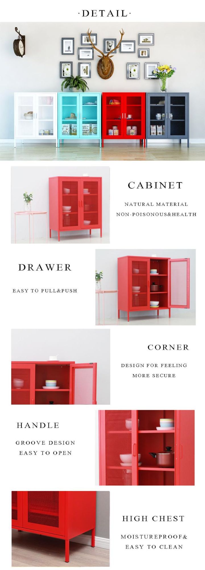 Modern Hotel Furniture Home Depot Kitchen 2-Shelf Storage Cabinet