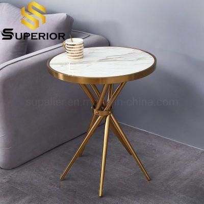 2020 Living Room New Design French Gold End Side Table