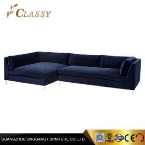 Home Livingroom Luxury Combination Sofa Set Furniture with Stainless Steel Fabric Finish