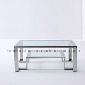 Clear Glass Top Coffee Table with Home Furniture