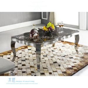 Top Marble Classy Metal Frame Home Tea Table (HW-0021T)