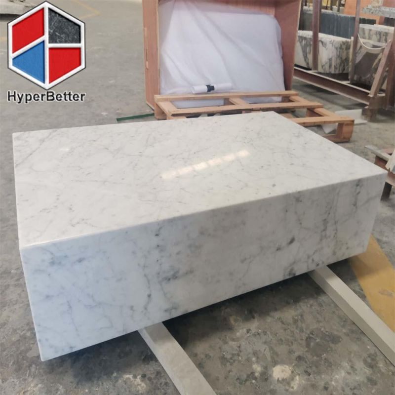White Artificial Marble Plinth Tables