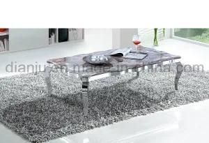 Stainless Steel Square Marble Simple Coffee Table (CT8038L)