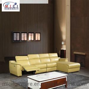 Leisure Home Furniture Modern L Shape Leather Recliner Sofa