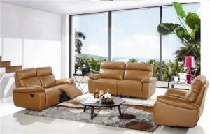 Genuine Leather Chaise Leather Sofa Electric Recliner Sofa (789)