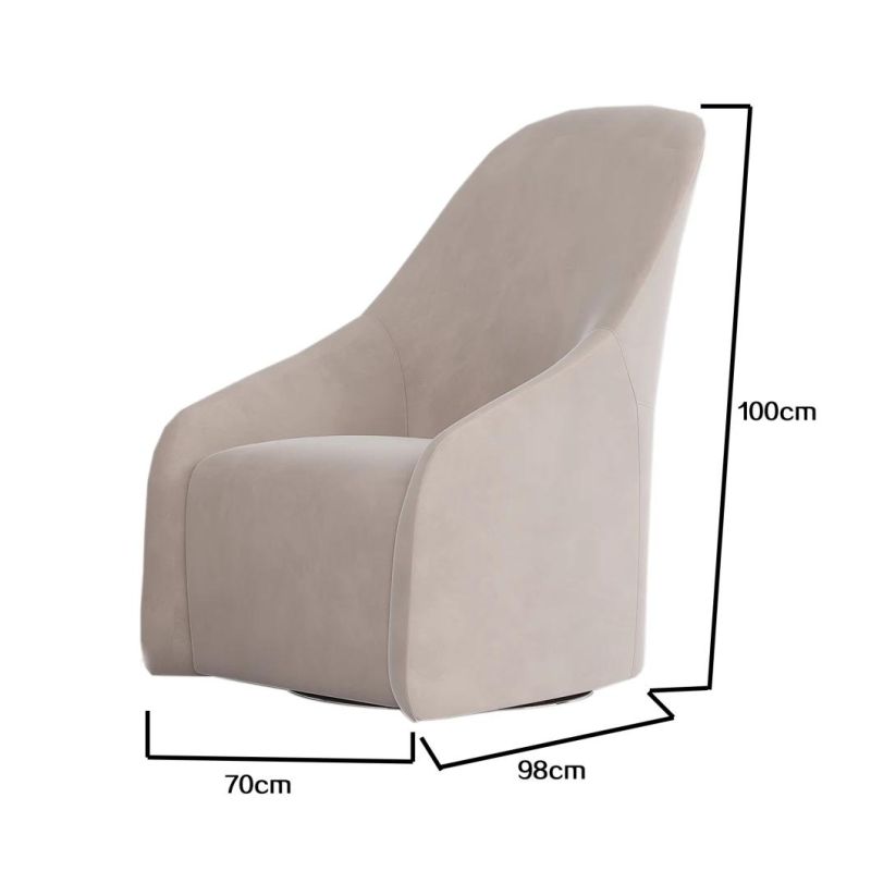 Hot Selling Nordic Modern Hotel Office Home Furniture Leisure Velvet Fabric Sofa Chair