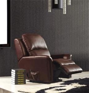 Genuine Leather Chaise Leather Sofa Electric Recliner Sofa (843)