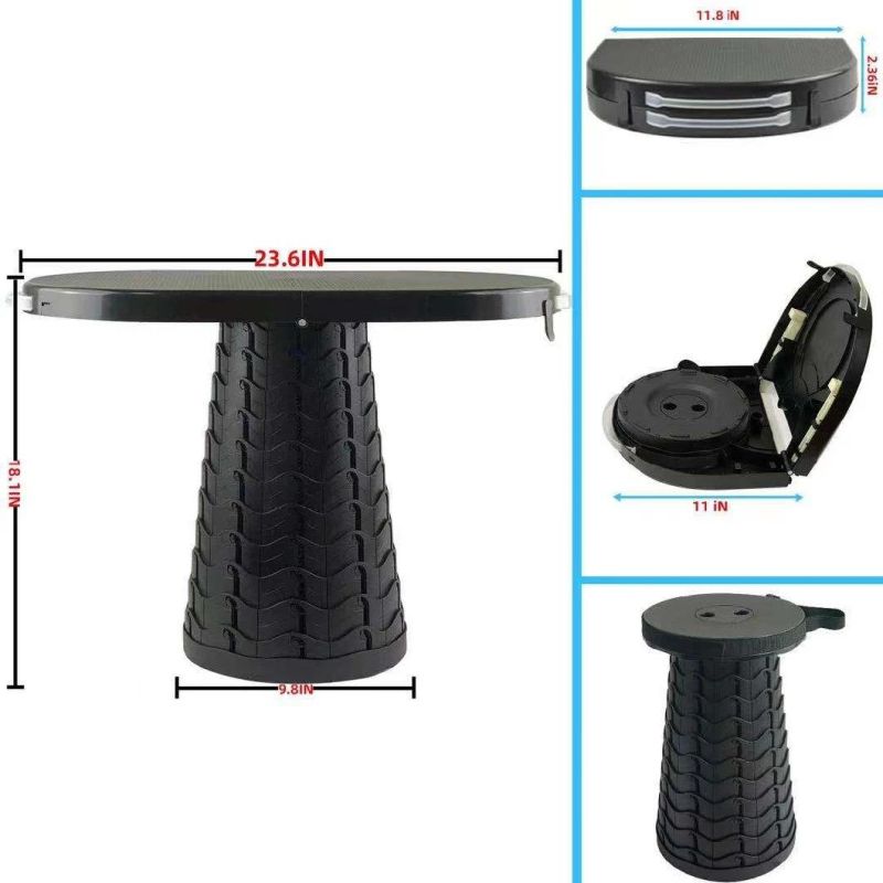 4400mA Large Capacity Power Retractable Folding Table and Stool