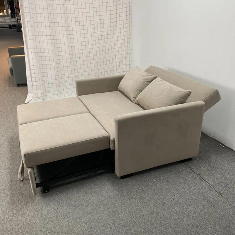 Simple Two-Seat Technology Cloth Sofa Bed Dual-Use Living Room